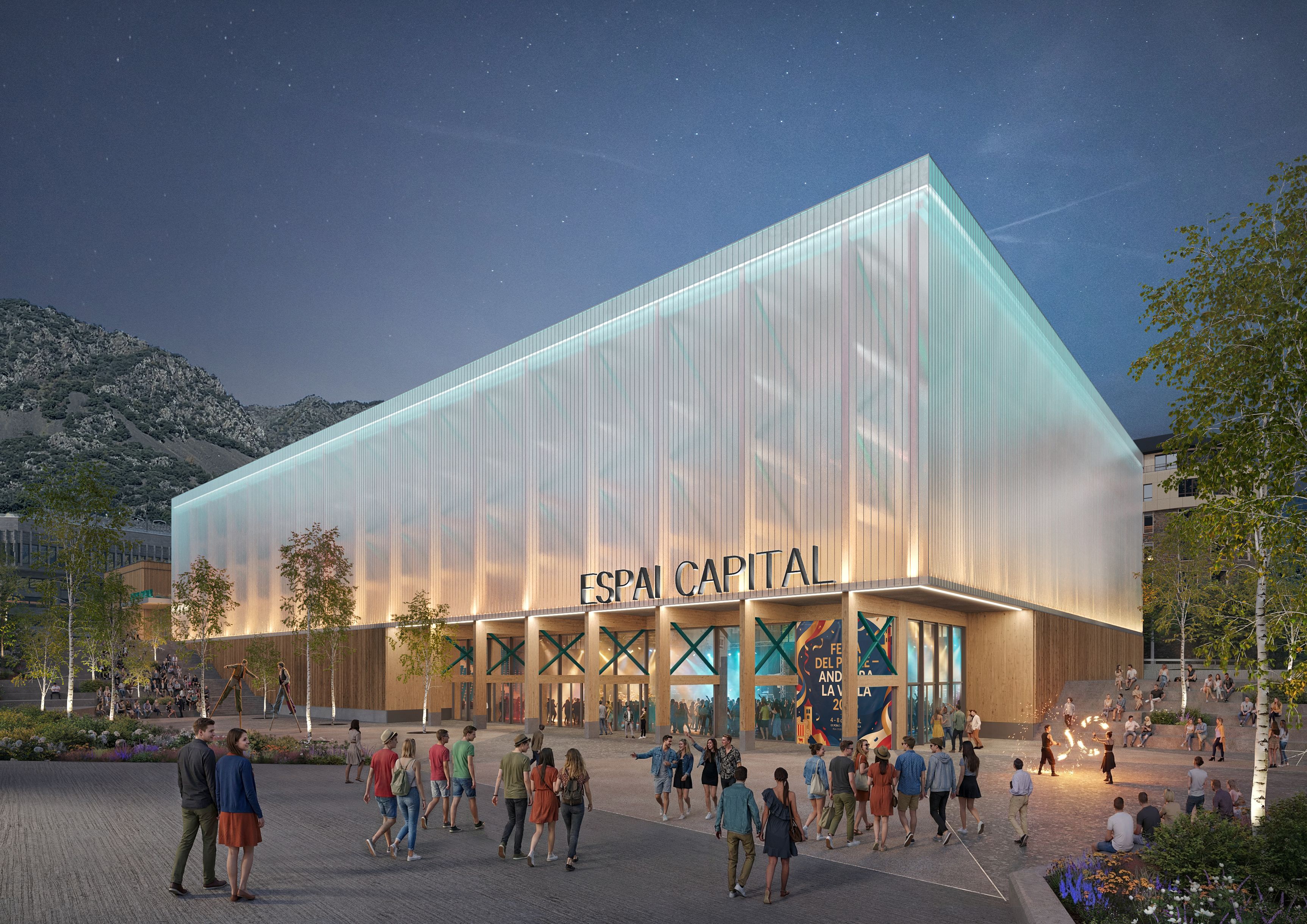 Vista exterior de l'edifici. Font: Altura Arquitectes / Comú Andorra la Vella.