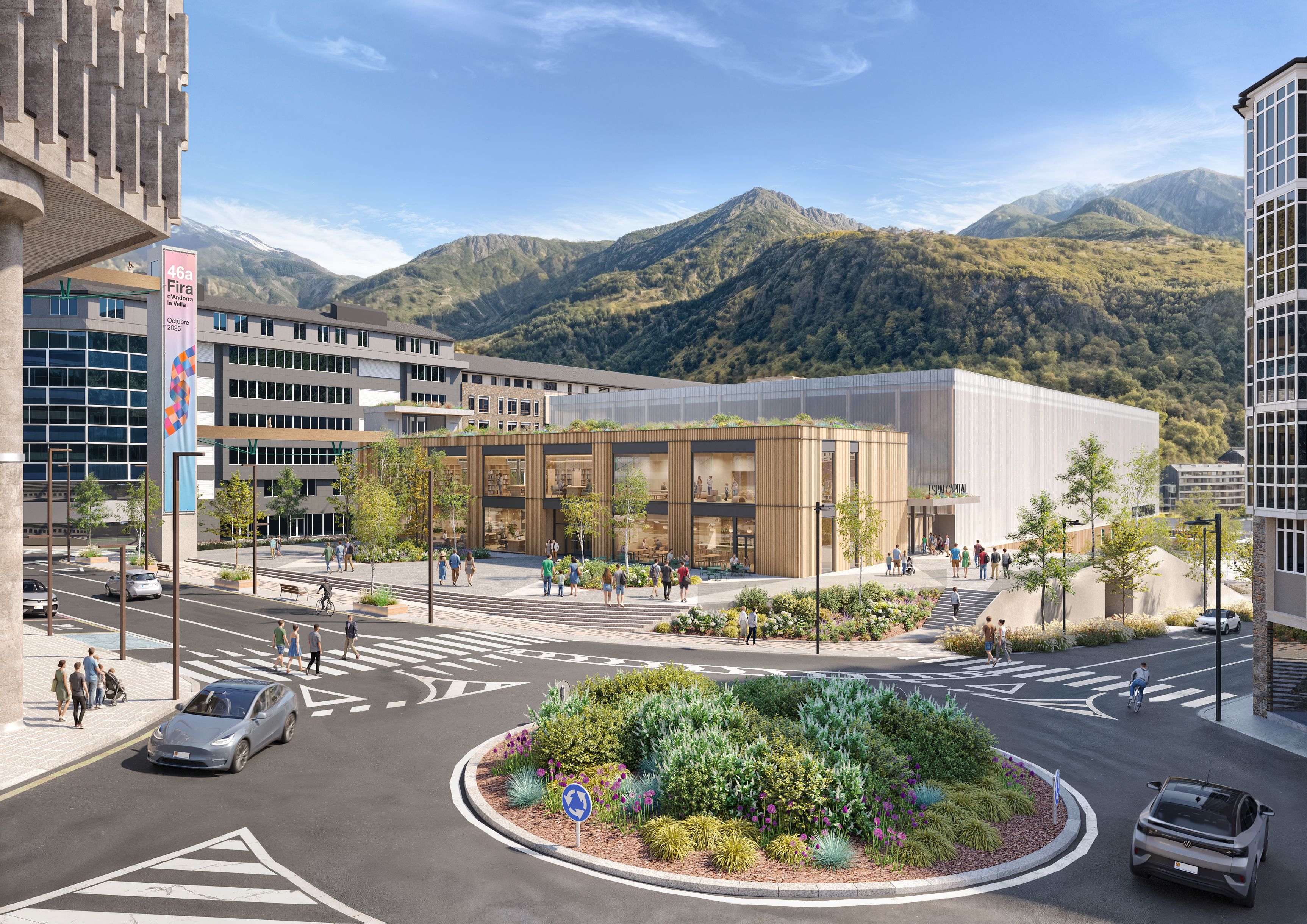 Vista exterior de l'edifici. Font: Altura Arquitectes / Comú Andorra la Vella.