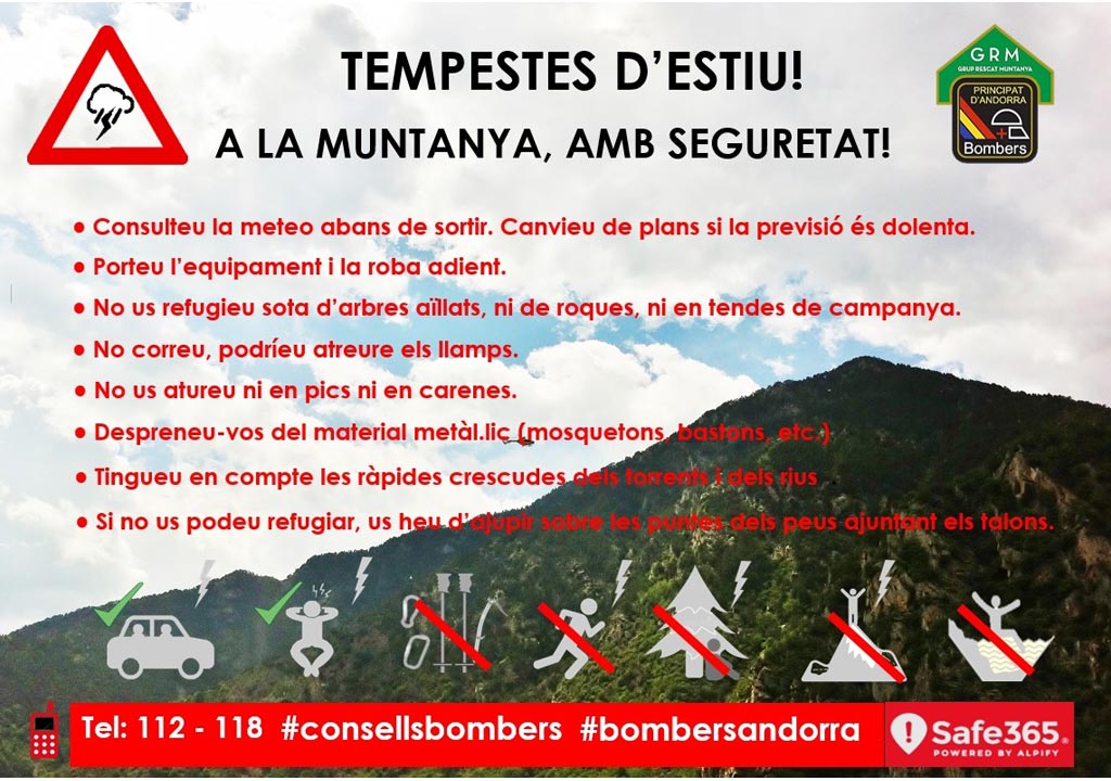 Tempestes d'estiu! A la muntanya, amb seguretat