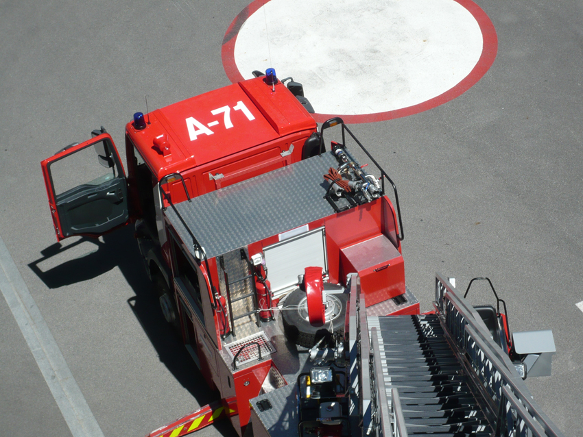 Camió de bombers part superior