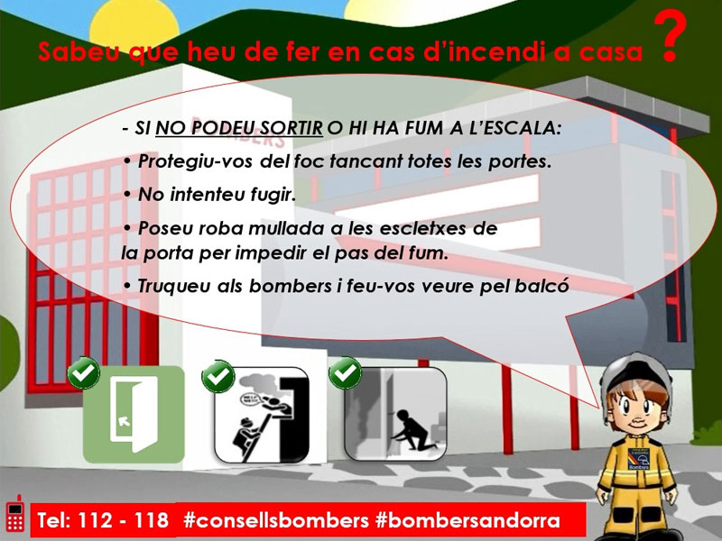 Sabeu que jeu de fer en cas d'incendi a casa? Consell 2