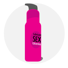 Els lubricants que s’utilitzin han de ser amb base d’aigua, com la glicerina (no s’han d’utilitzar lubricants greixosos que continguin olis de parafina, lanolina o vaselina, ja que disminueixen la resistència al làtex i el preservatiu es pot trencar).