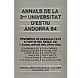 Portada III Universitat d'Estiu - Andorra 1984 Fenòmens de desigualtats a partir del segle XIII