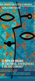Portada 26a Universitat d'Estiu d'Andorra El món. Un mosaic de cultures. Divergències o valors comuns?
