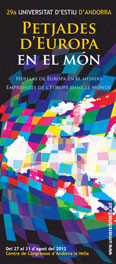 Portada 29a Universitat d'Estiu d'Andorra Petjades d'Europa en el món
