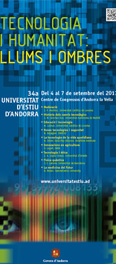 Portada 34a Universitat d'Estiu d'Andorra Tecnologia i humanitat: llums i ombres