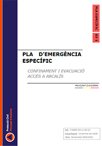 Portada Confinament i evacuació accés a Arcalís
