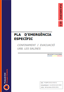 Portada Pla d'emergència específic Urb. Les Salines