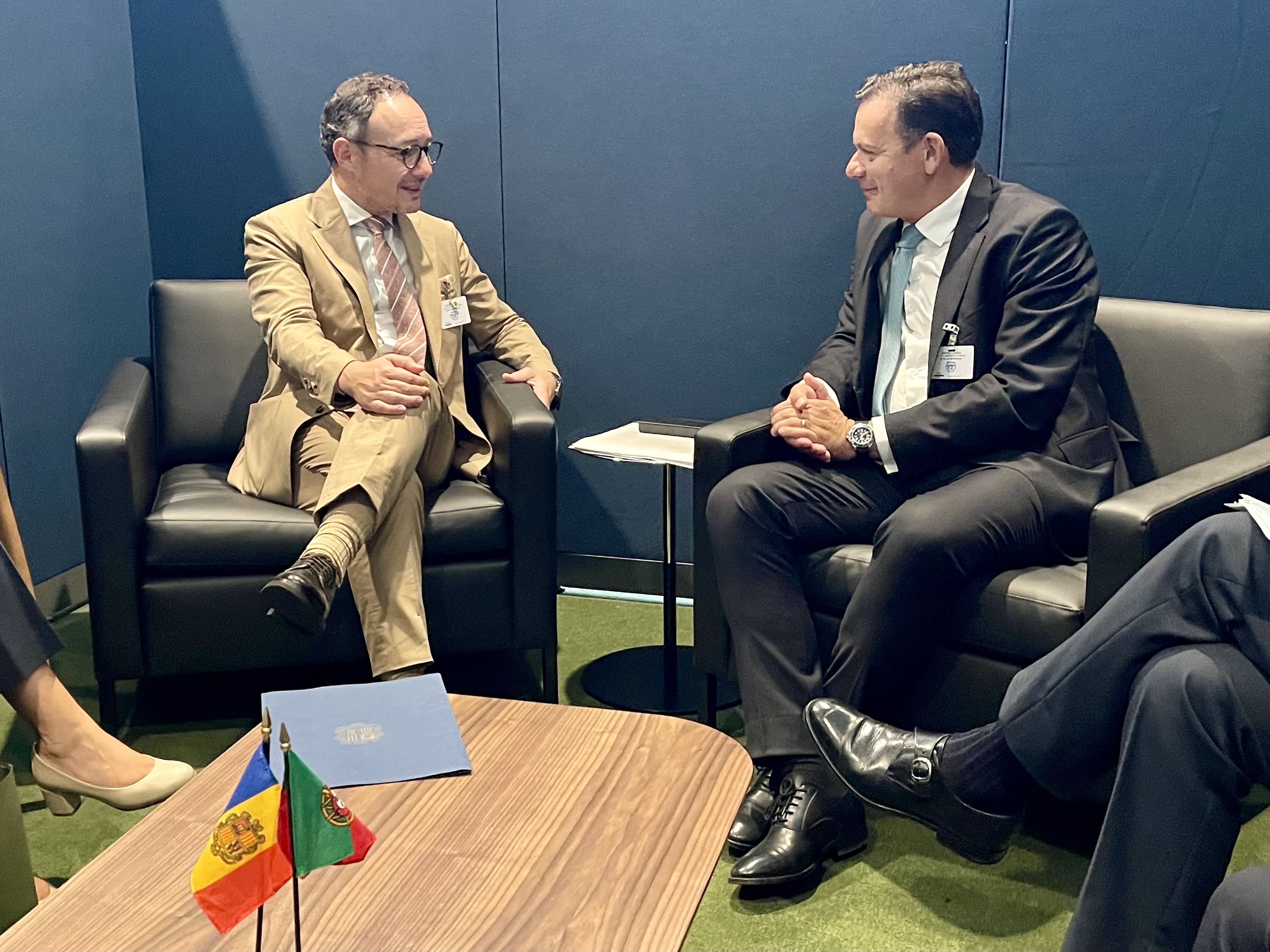 Primera trobada del cap de Govern, Xavier Espot, amb el primer ministre de Portugal, Luís Montenegro