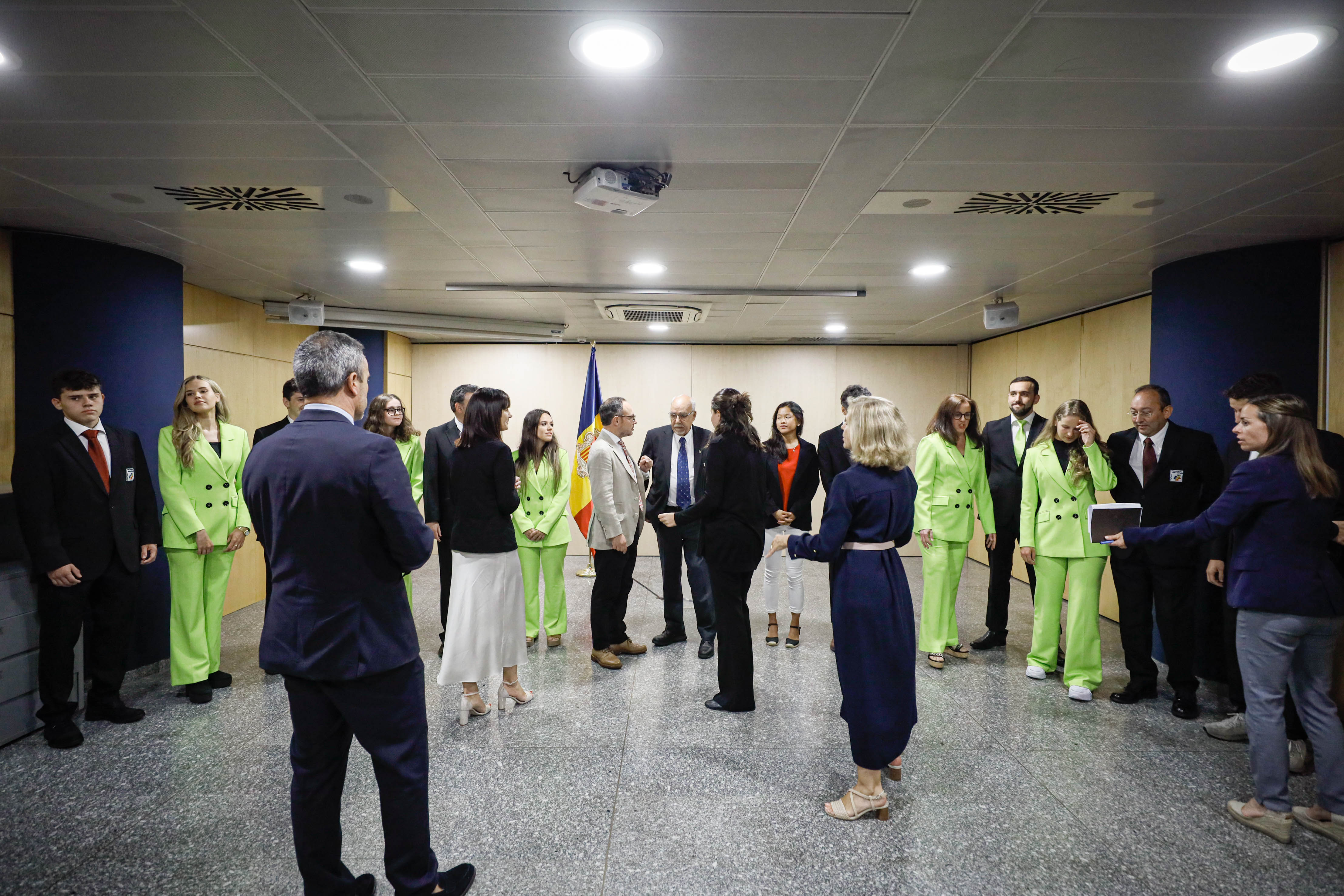 Recepció als participants de la 45a edició de les Olimpíades d’Escacs que se celebraran a Budapest aquest setembre