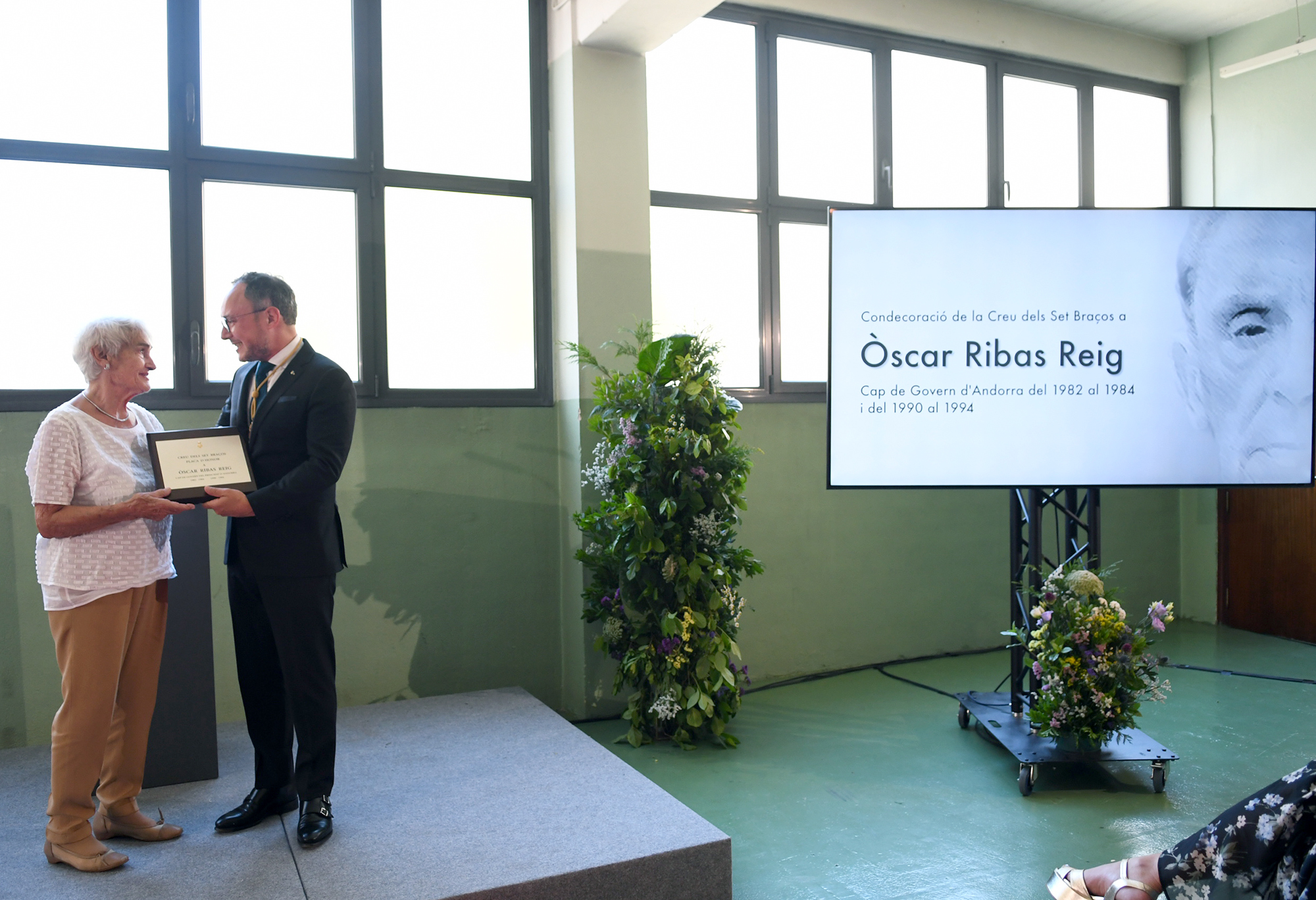 Concessió pòstuma de la Creu dels Set Braços a Òscar Ribas Reig