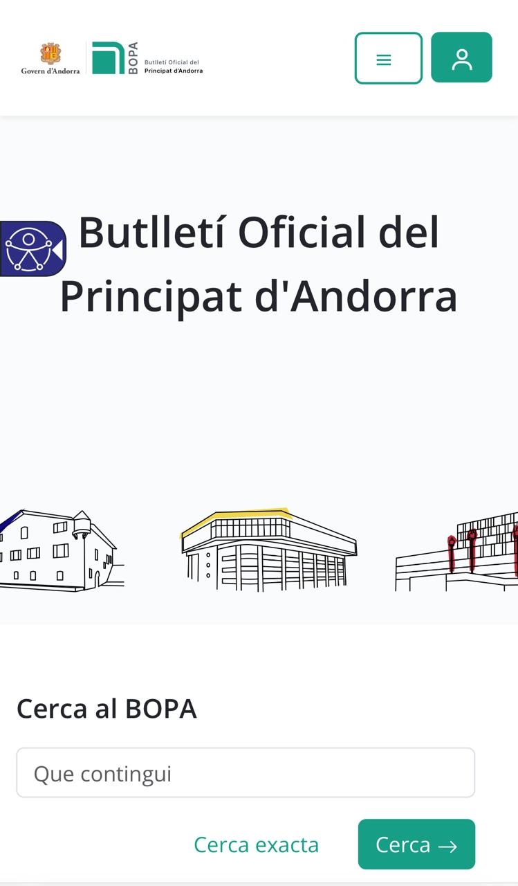 La pàgina web del BOPA, accessible per a tothom