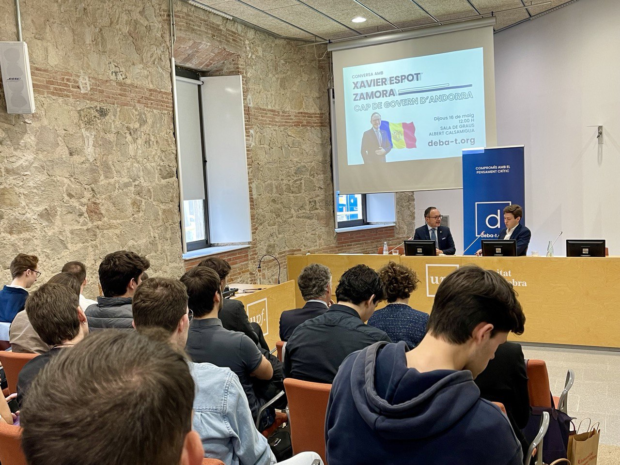 Primera reunió institucional entre el cap de Govern, Xavier Espot, i l’alcalde de Barcelona, Jaume Collboni