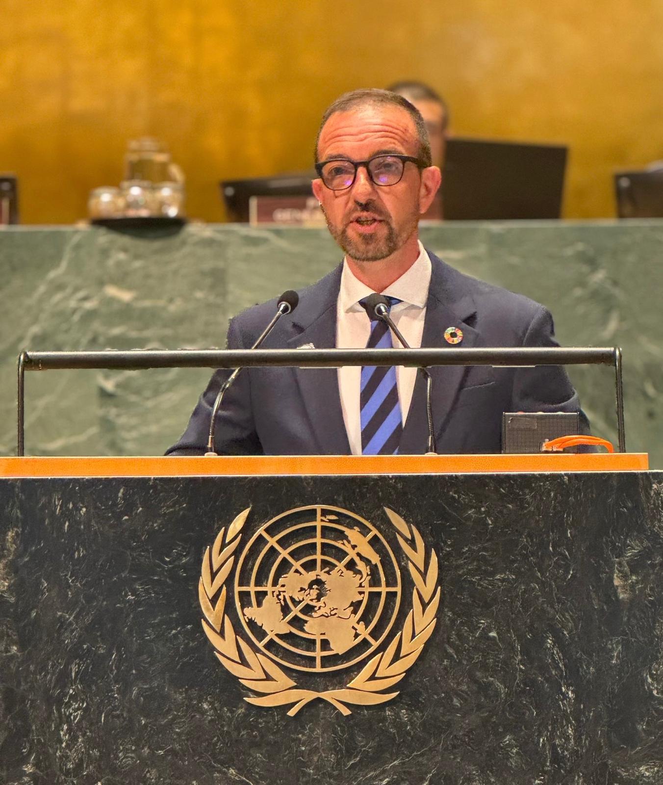 El ministre Jordi Torres destaca la necessitat d’avançar cap a un turisme sostenible en una jornada d’alt nivell a les Nacions Unides