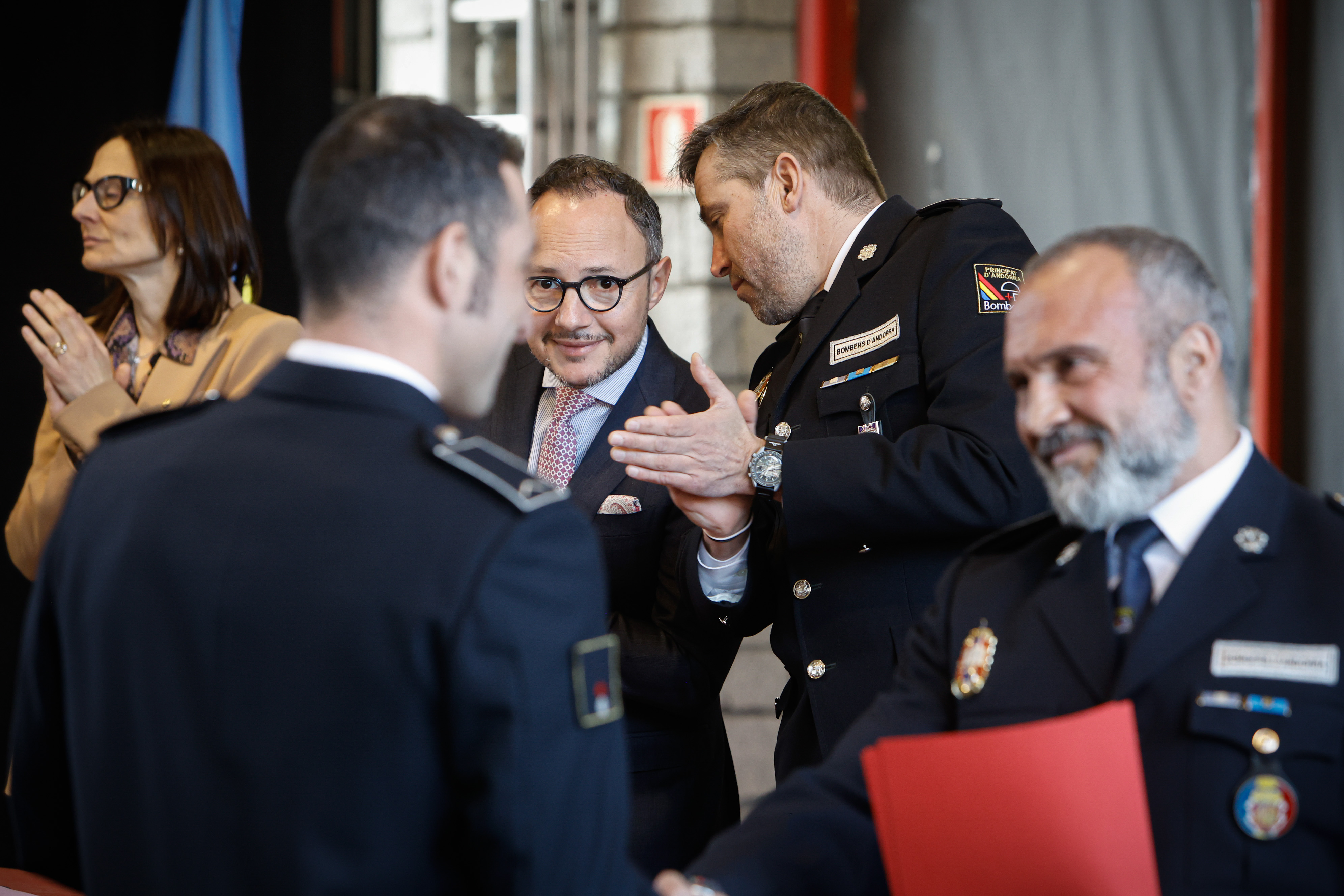 Xavier Espot destaca el compromís del Govern per reforçar el Cos de Bombers amb més recursos