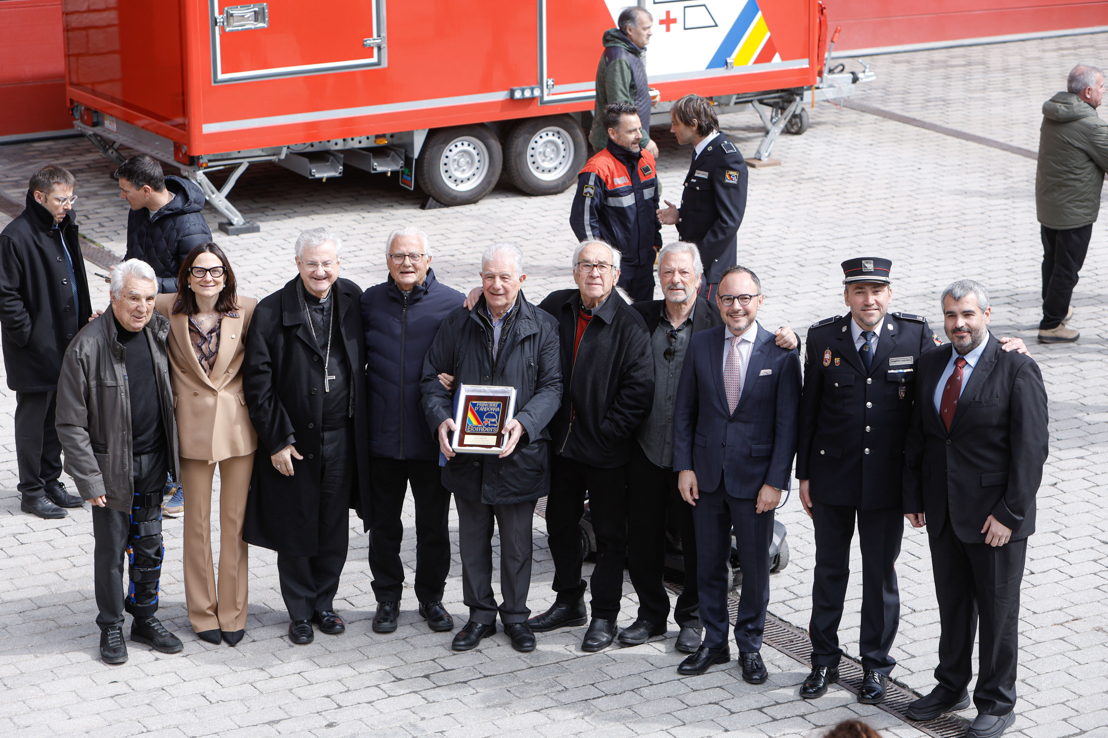 Xavier Espot destaca el compromís del Govern per reforçar el Cos de Bombers amb més recursos