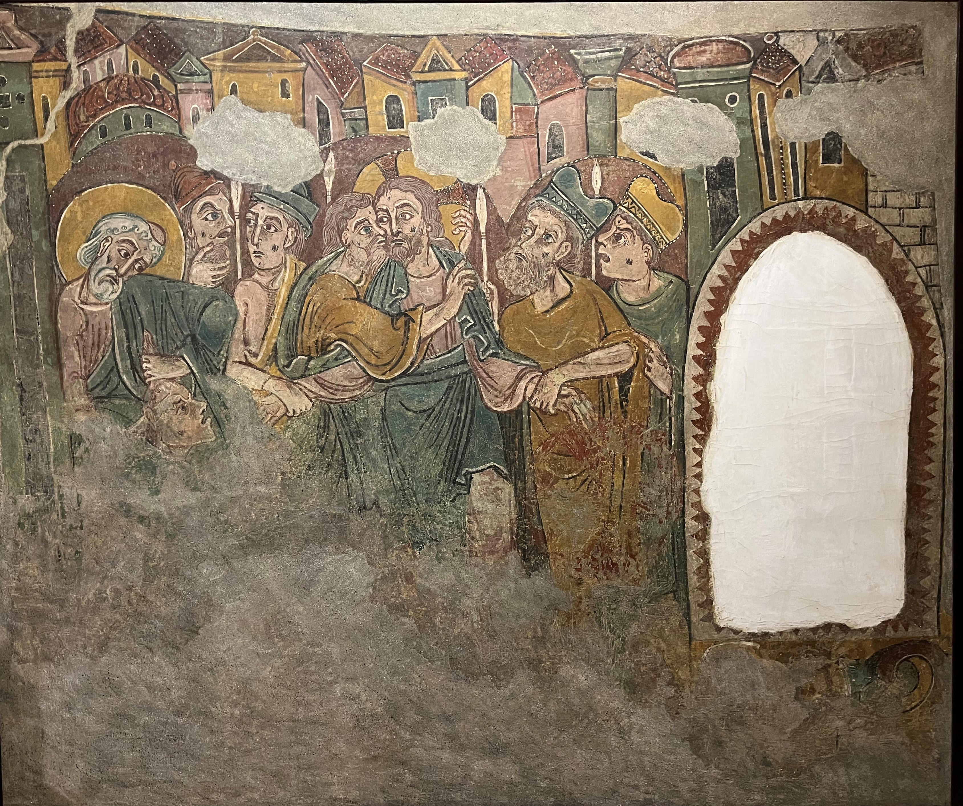 El Govern recupera dos escenes de les pintures murals de l’església de Sant Esteve d’Andorra la Vella