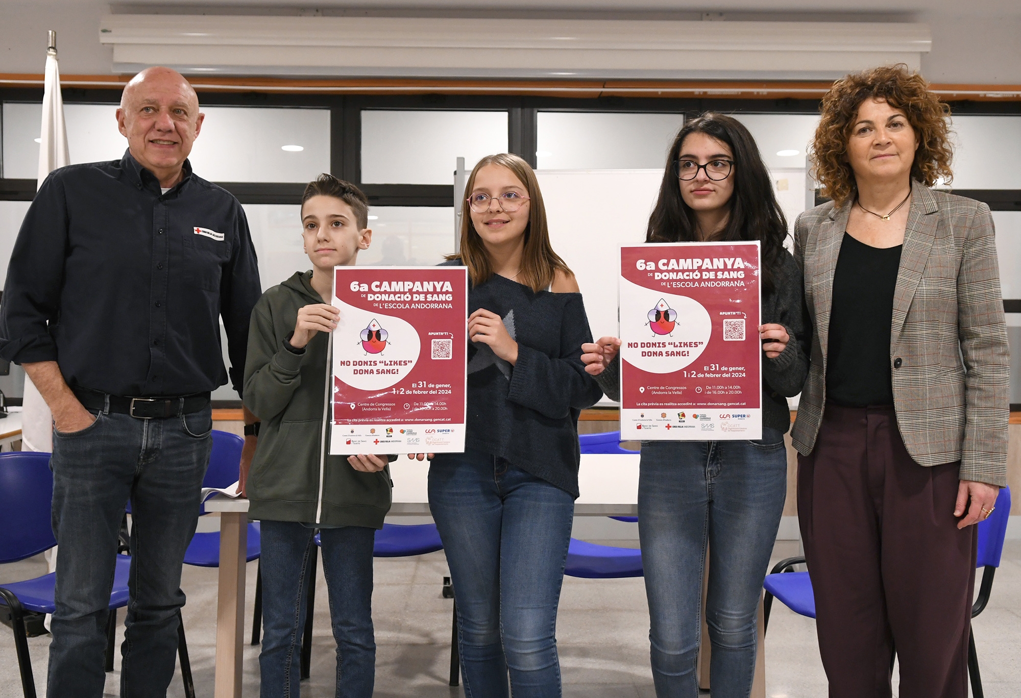 La sisena campanya de donació de sang impulsada per l’alumnat de l’Escola Andorrana se celebrarà del 31 de gener al 2 de febrer al Centre de Congressos d’Andorra la Vella