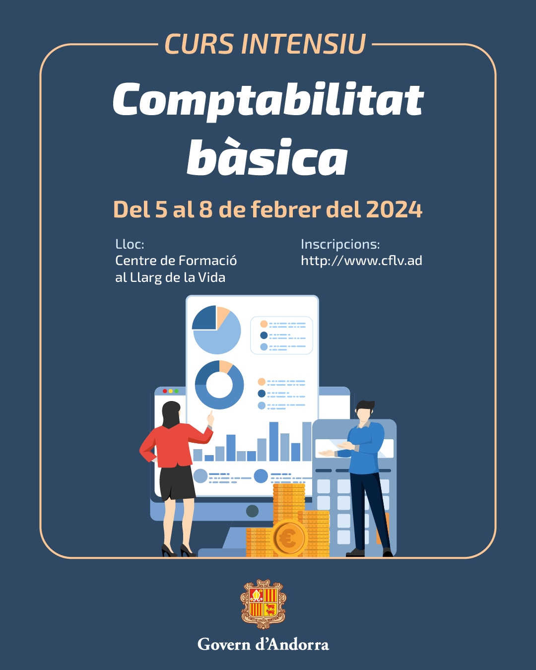 Obertes les inscripcions al nou curs intensiu de comptabilitat bàsica del Centre de Formació al Llarg de la Vida