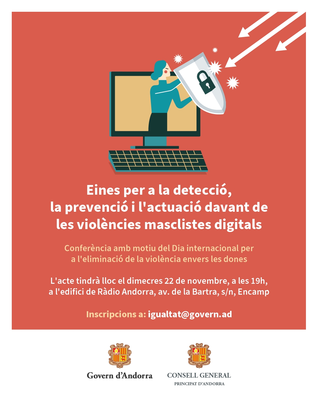 Igualtat organitza una conferència sobre les violències masclistes digitals amb motiu del Dia internacional per a l’eliminació de la violència envers les dones