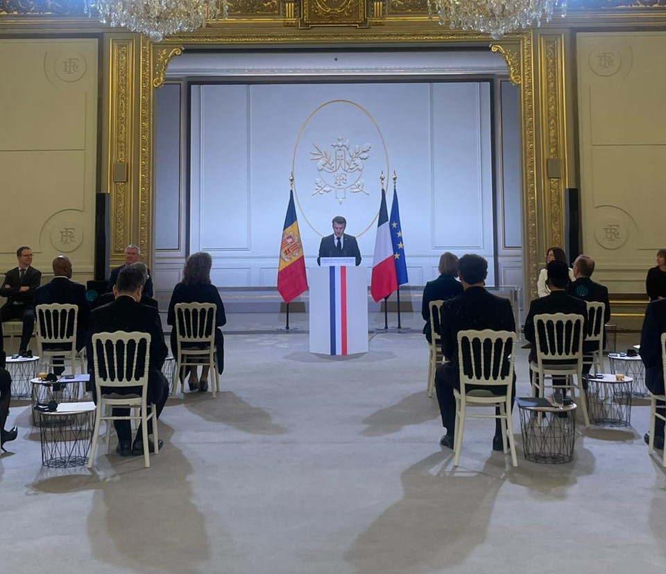 El copríncep Macron garanteix el suport a Andorra en el tram final de la negociació per a l’Acord d’Associació amb la UE