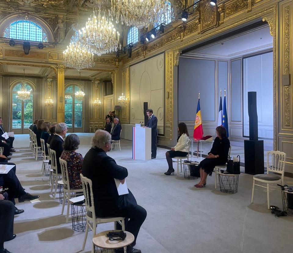 El copríncep Macron garanteix el suport a Andorra en el tram final de la negociació per a l’Acord d’Associació amb la UE