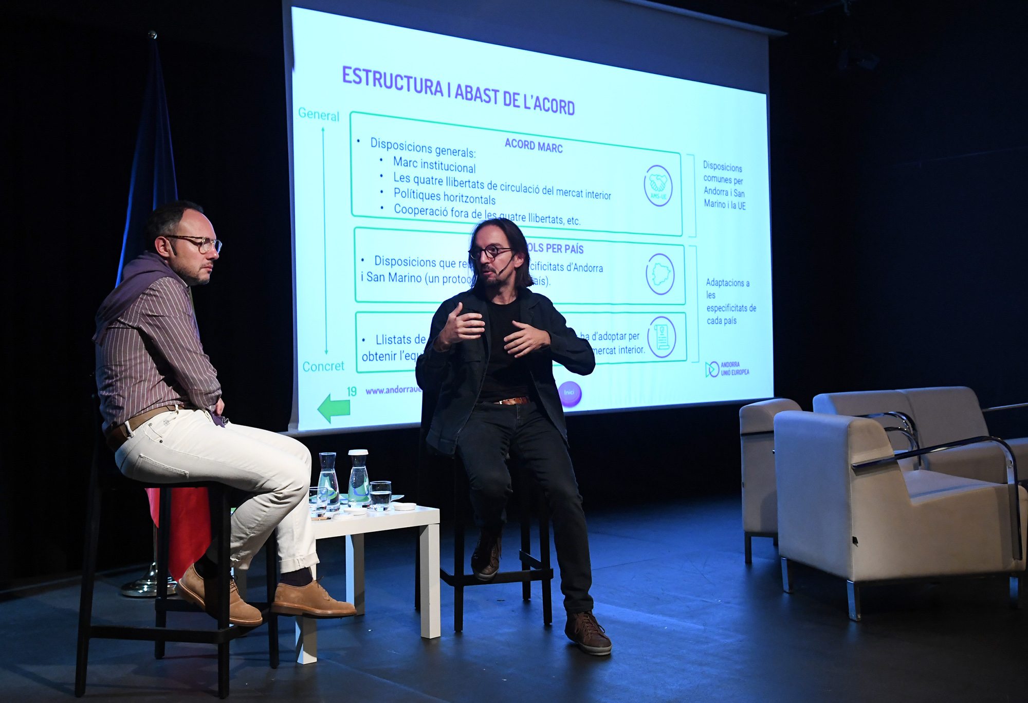 Espot i Riba acosten als joves les oportunitats i els reptes que suposaria l’entrada en vigor de l’acord d’associació amb la UE