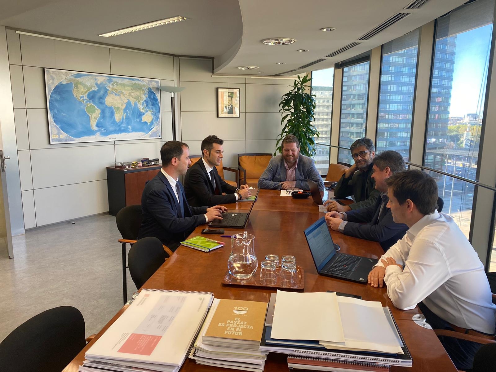 David Forné es reuneix amb el secretari de Mobilitat i Infraestructures de Catalunya, Marc Sanglas