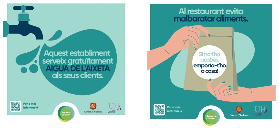 El Govern posa a disposició del sector turístic i restauració etiquetes per informar sobre el consum gratuït d’aigua de l’aixeta