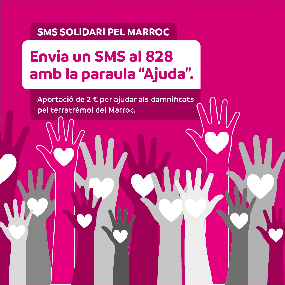 Andorra Telecom ofereix trucades i SMS gratuïts entre Andorra i Marroc i activa l'SMS solidari al 828, per ajudar el poble marroquí