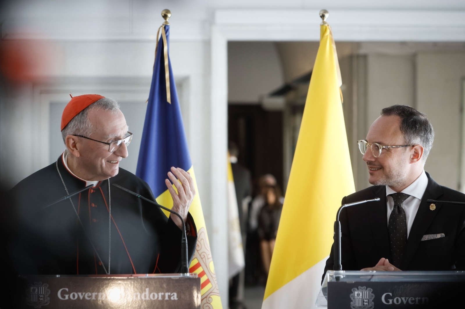 El Secretari d’Estat de la Santa Seu referma en la visita oficial  les bones relacions amb Andorra