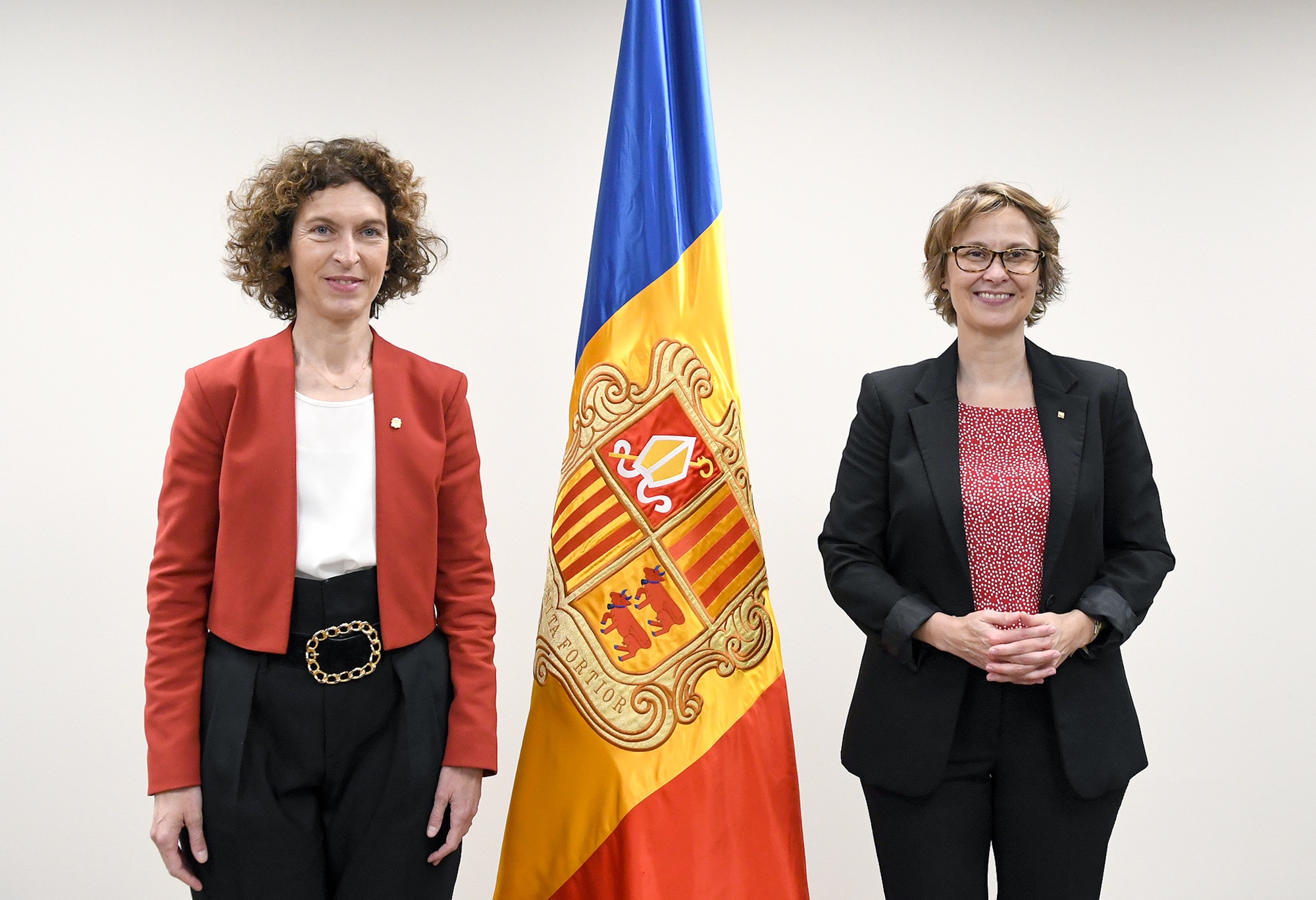 La ministra d’Afers Exteriors en funcions, Maria Ubach, es reuneix amb la consellera catalana d’Acció Exterior i Unió Europea de la Generalitat, Meritxell Serret