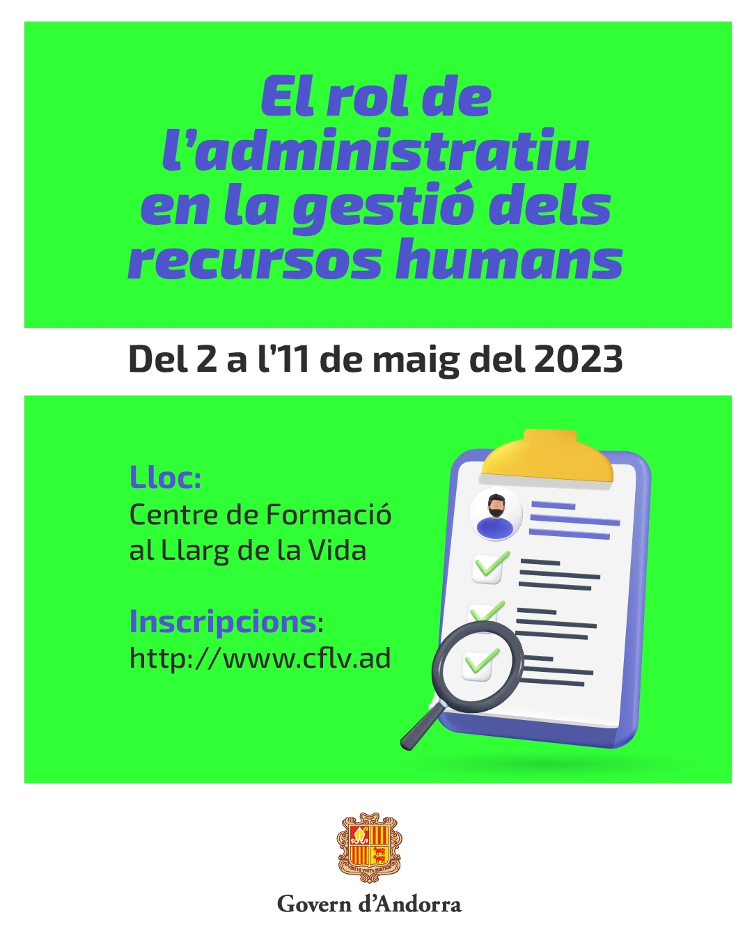 Educació ofereix un curs gratuït per desenvolupar el rol de l’administratiu en la gestió dels recursos humans