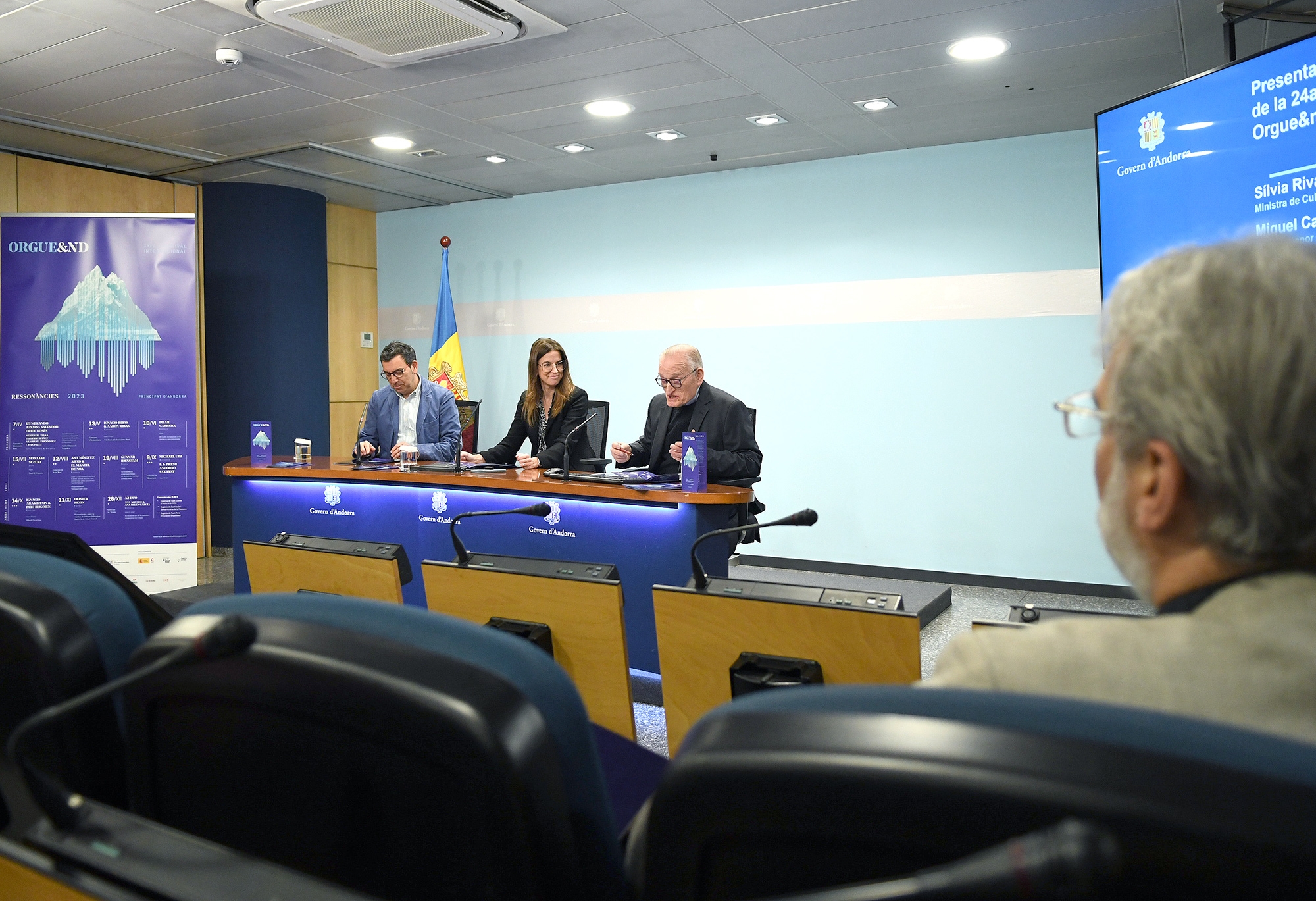 Riva destaca el paper que juga el Festival Internacional Orgue&nd en la dinamització dels orgues d’Andorra i de la cultura musical del país