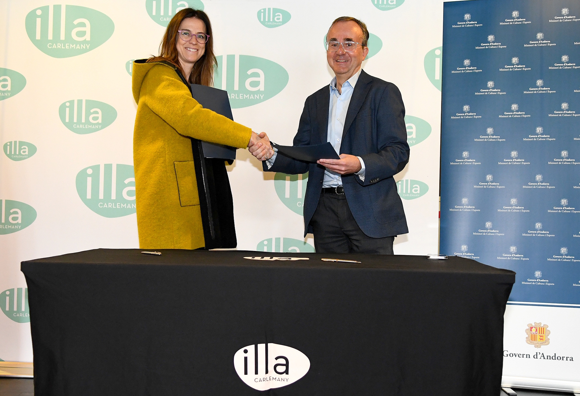 Acord de col·laboració entre el Govern i Illa Carlemany per a la promoció del cinema en català