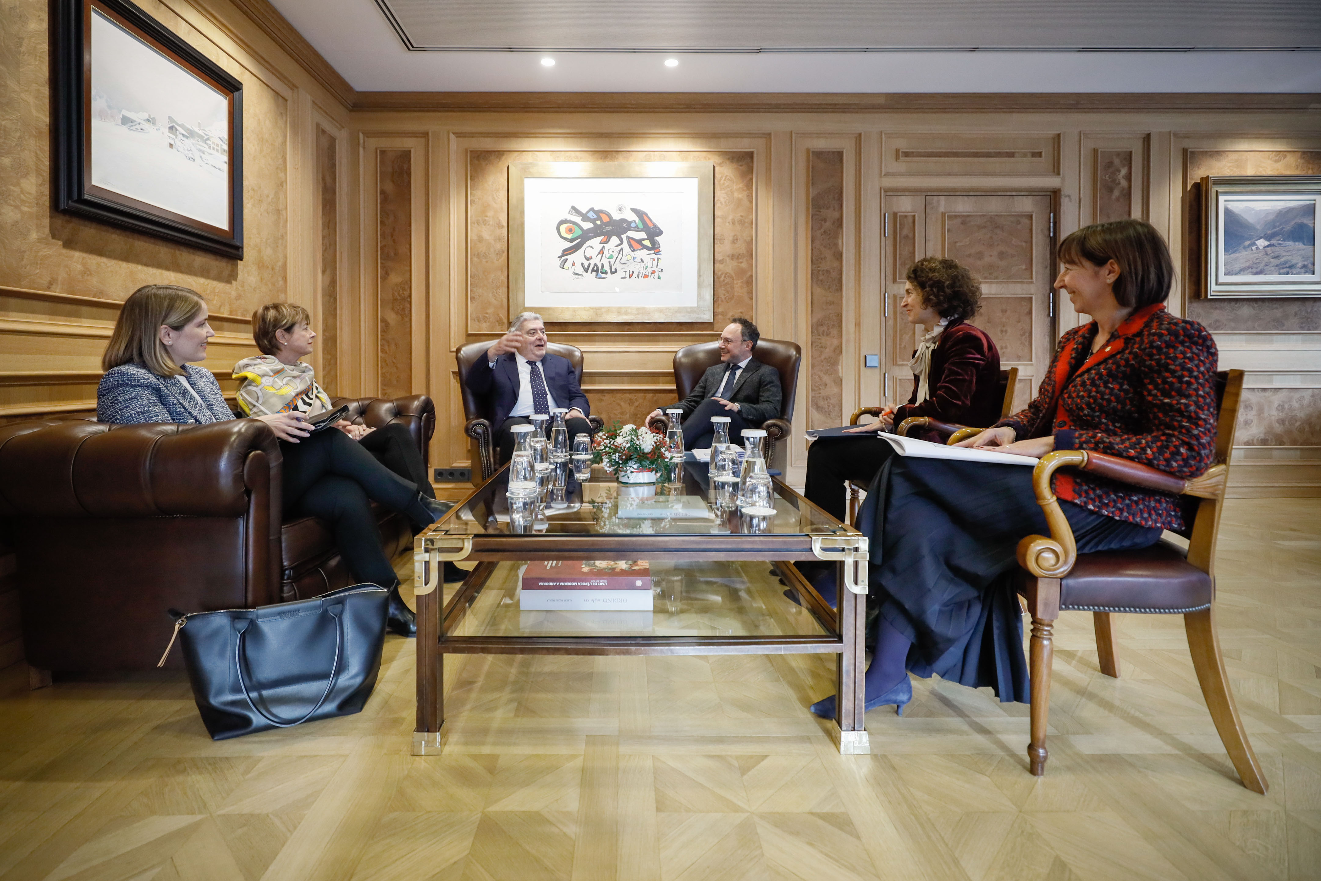 El cap de Govern en funcions, Xavier Espot, rep el ministre d’Estat de Mònaco, Pierre Dartout