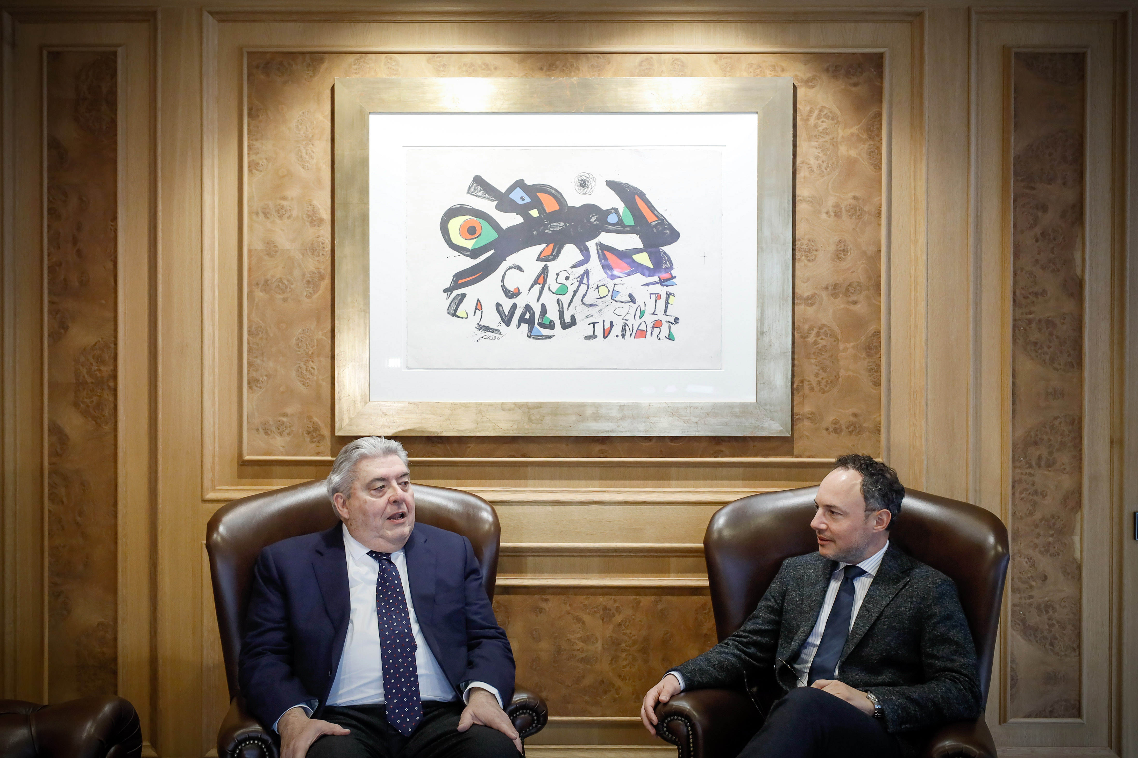 El cap de Govern en funcions, Xavier Espot, rep el ministre d’Estat de Mònaco, Pierre Dartout