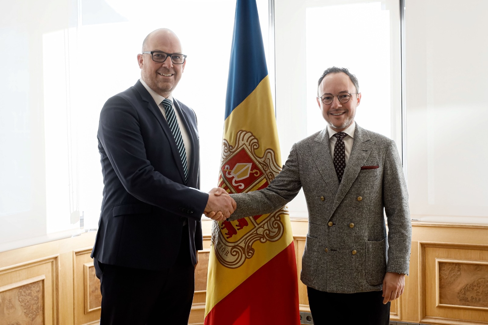 Xavier Espot rep el primer ministre de Liechtenstein, Daniel Risch, per ...