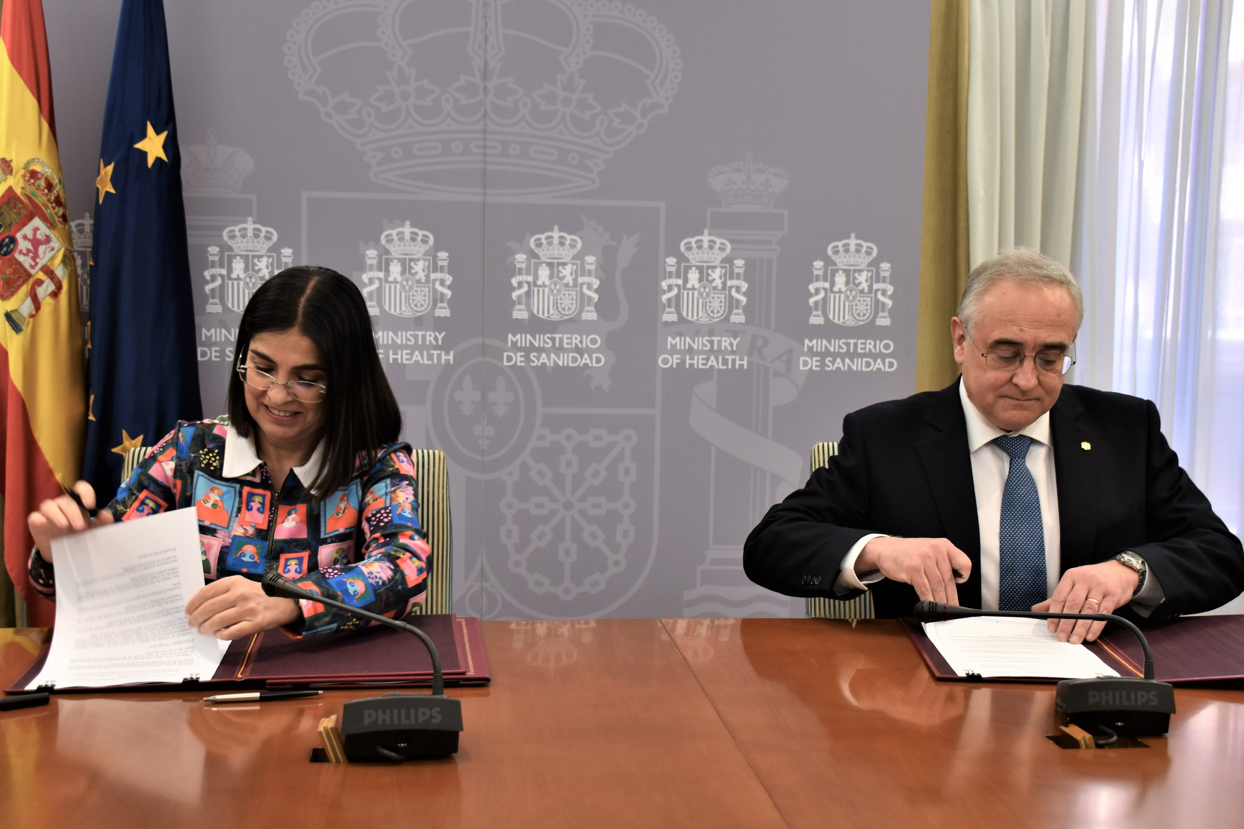 Els ministres de Salut d’Andorra i Espanya, Font i Darias, signen un Protocol d’entesa de cooperació sanitària