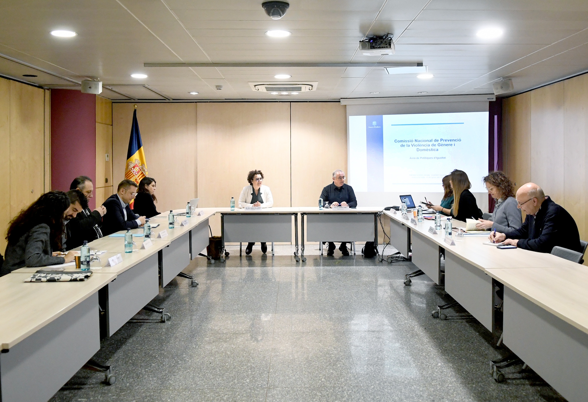 La ministra Judith Pallarés presideix la tretzena reunió de la Comissió Nacional de Prevenció de la Violència de Gènere i Domèstica