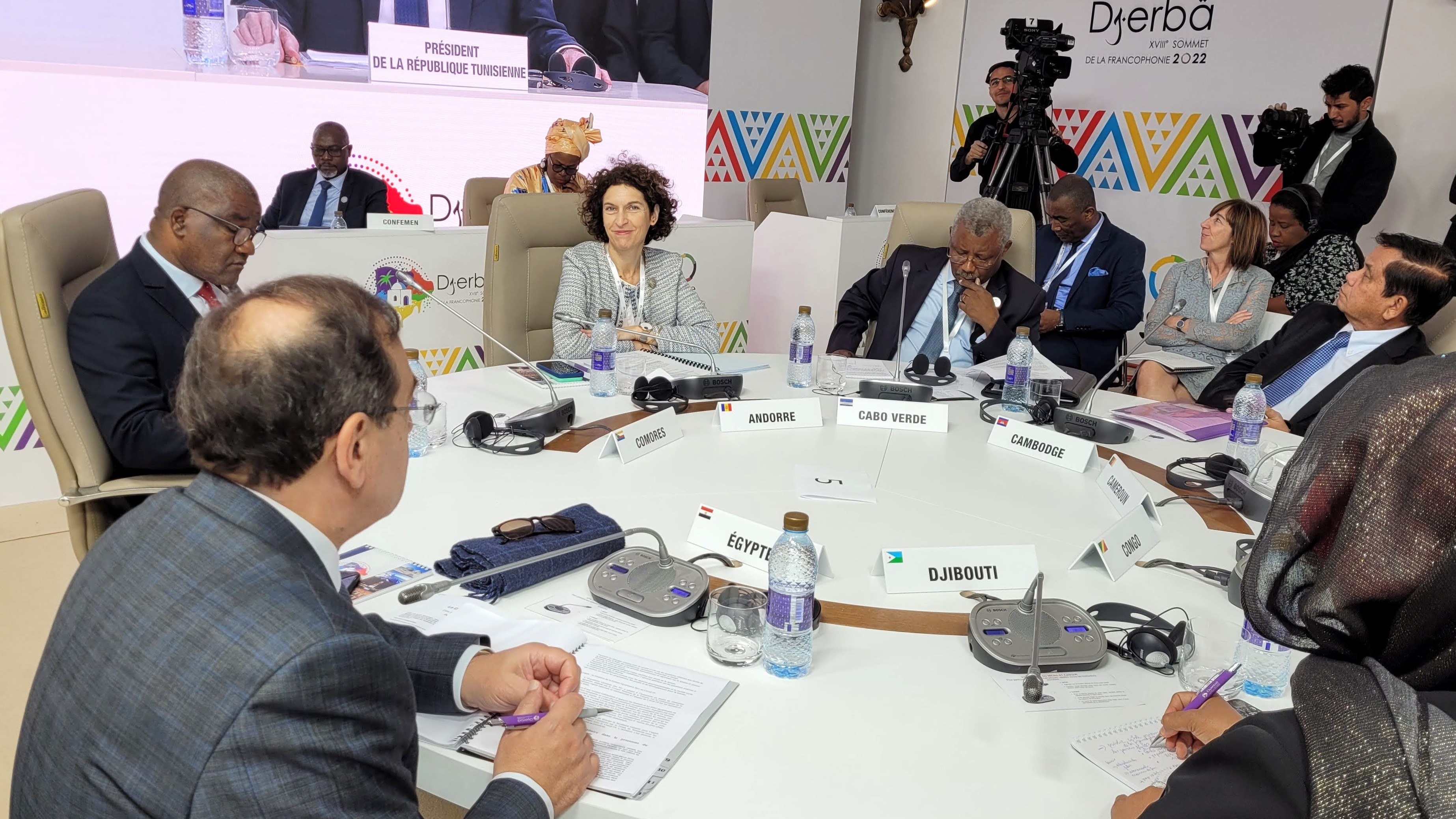 La ministra Ubach presenta les conclusions de la taula rodona en la clausura de la 18a Cimera de caps d’Estat i de Govern de la Francofonia