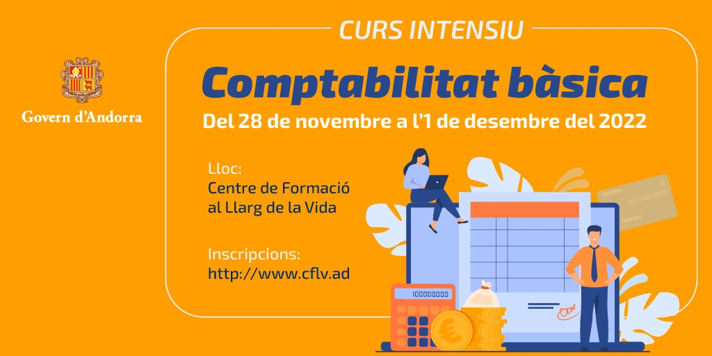 Curs intensiu de comptabilitat bàsica al Centre de Formació al Llarg de la Vida
