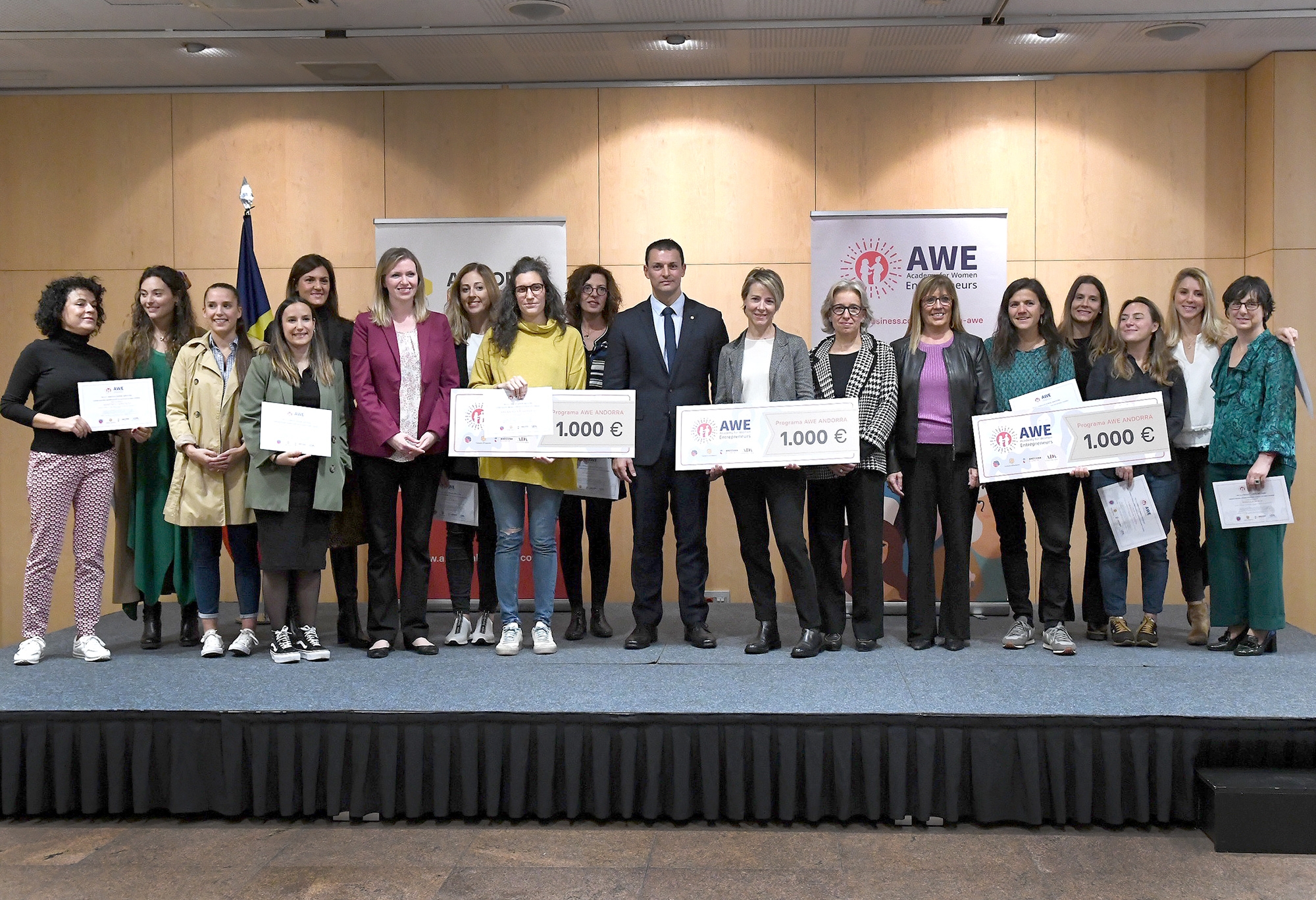 El programa AWE, finançat pel Departament d’Estat del Estats Units i Andorra Business, premia tres projectes d’emprenedores andorranes