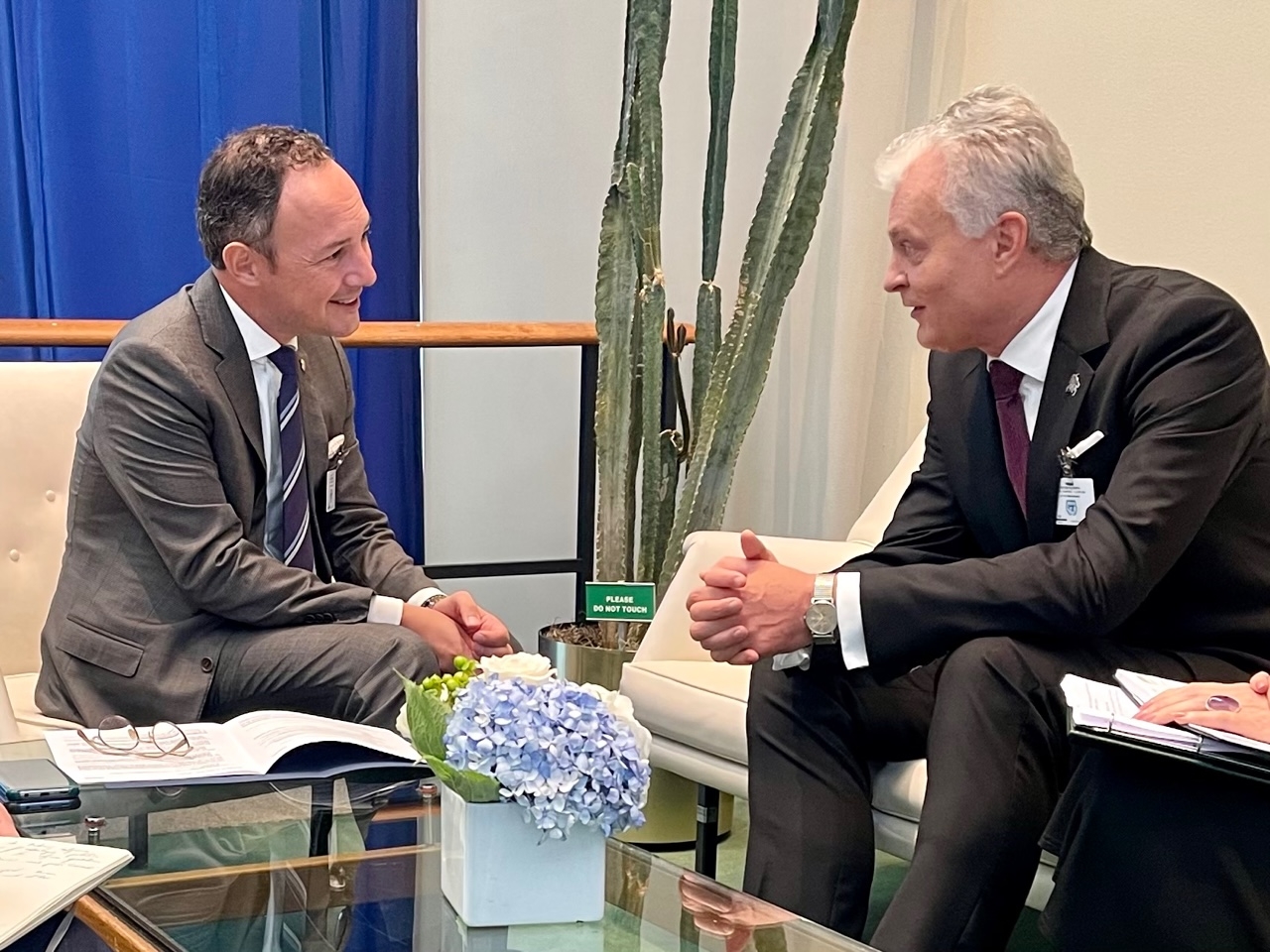 Xavier Espot tracta les negociacions per a l’Acord d’Associació amb el president de Lituània, Gitanas Nausėda