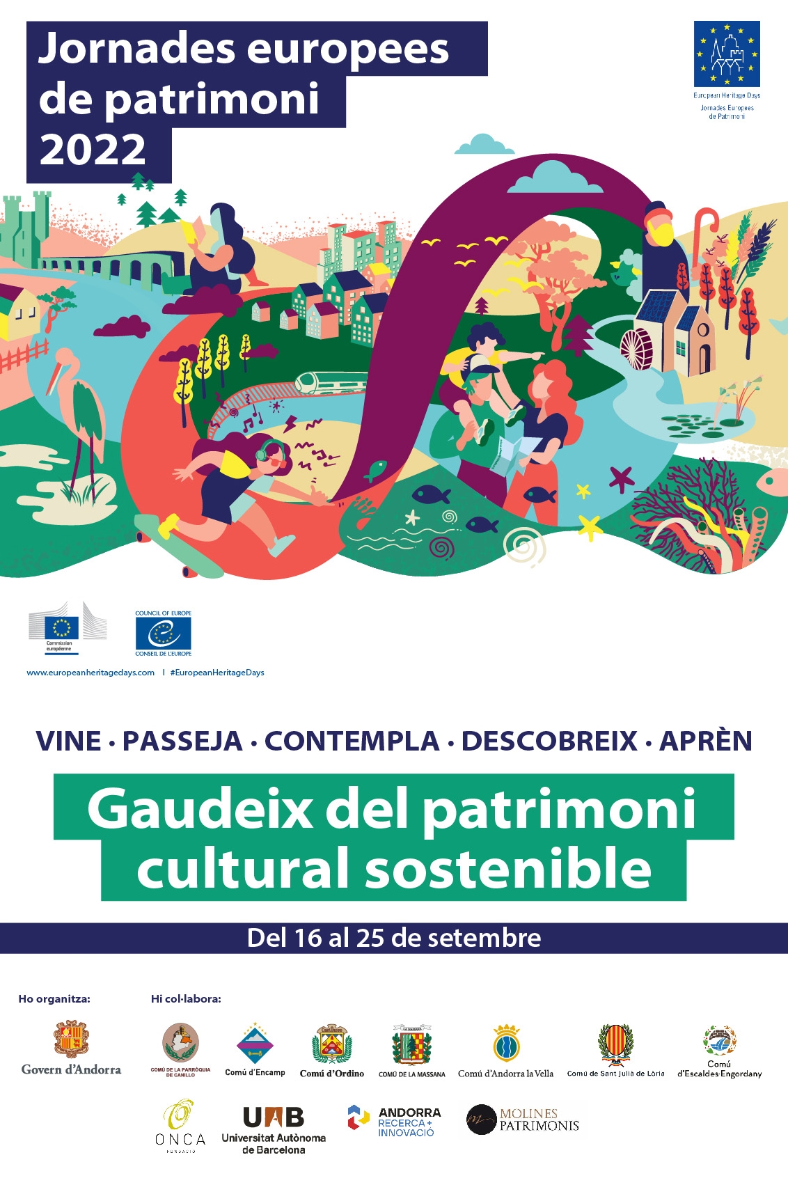 Les Jornades Europees del Patrimoni se celebraran del 16 al 25 de setembre sota el lema “Patrimoni sostenible”