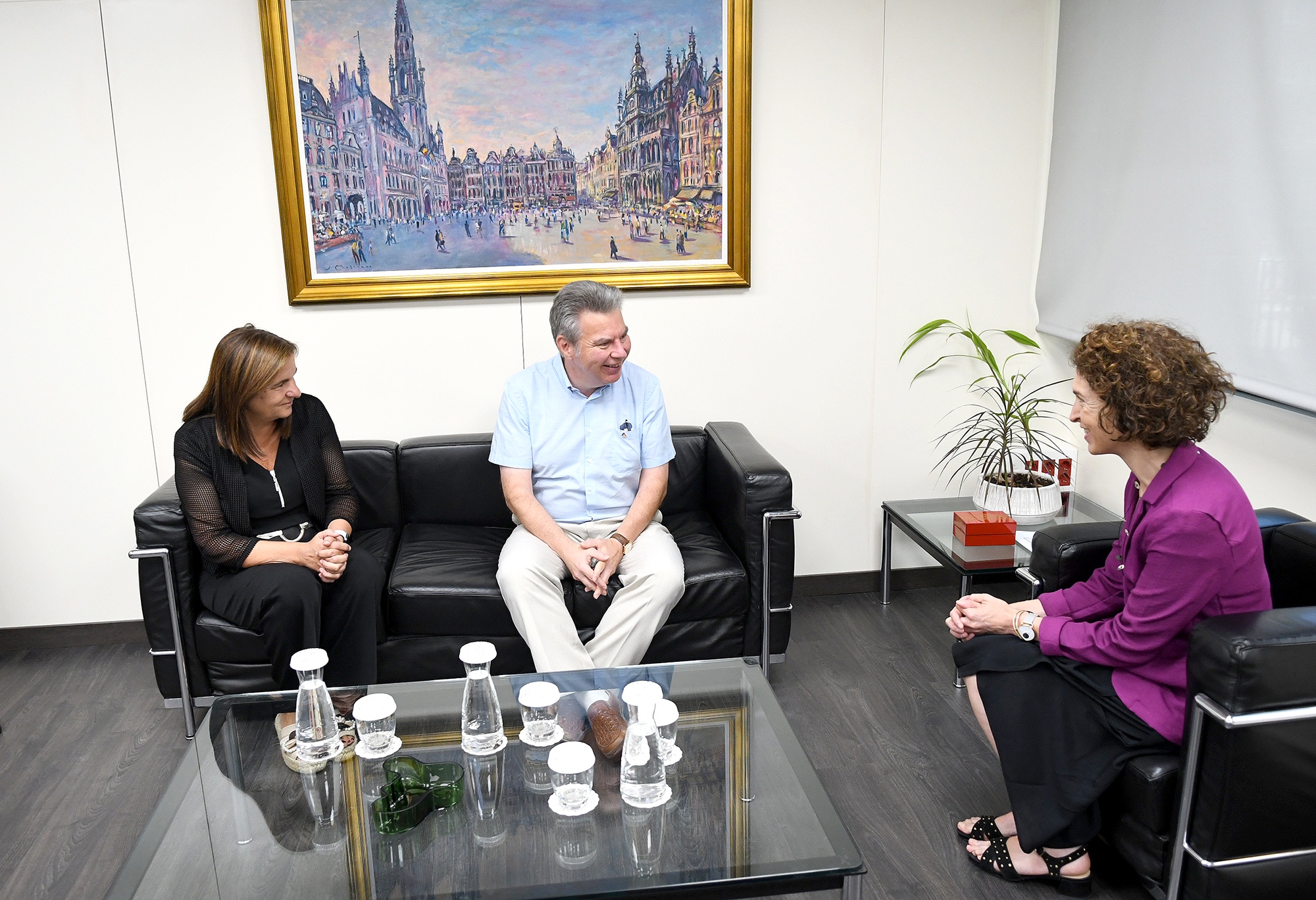 Ubach i Marín es reuneixen amb el president de la Conferència de les ONG del Consell d'Europa, Gerhard Ermischer