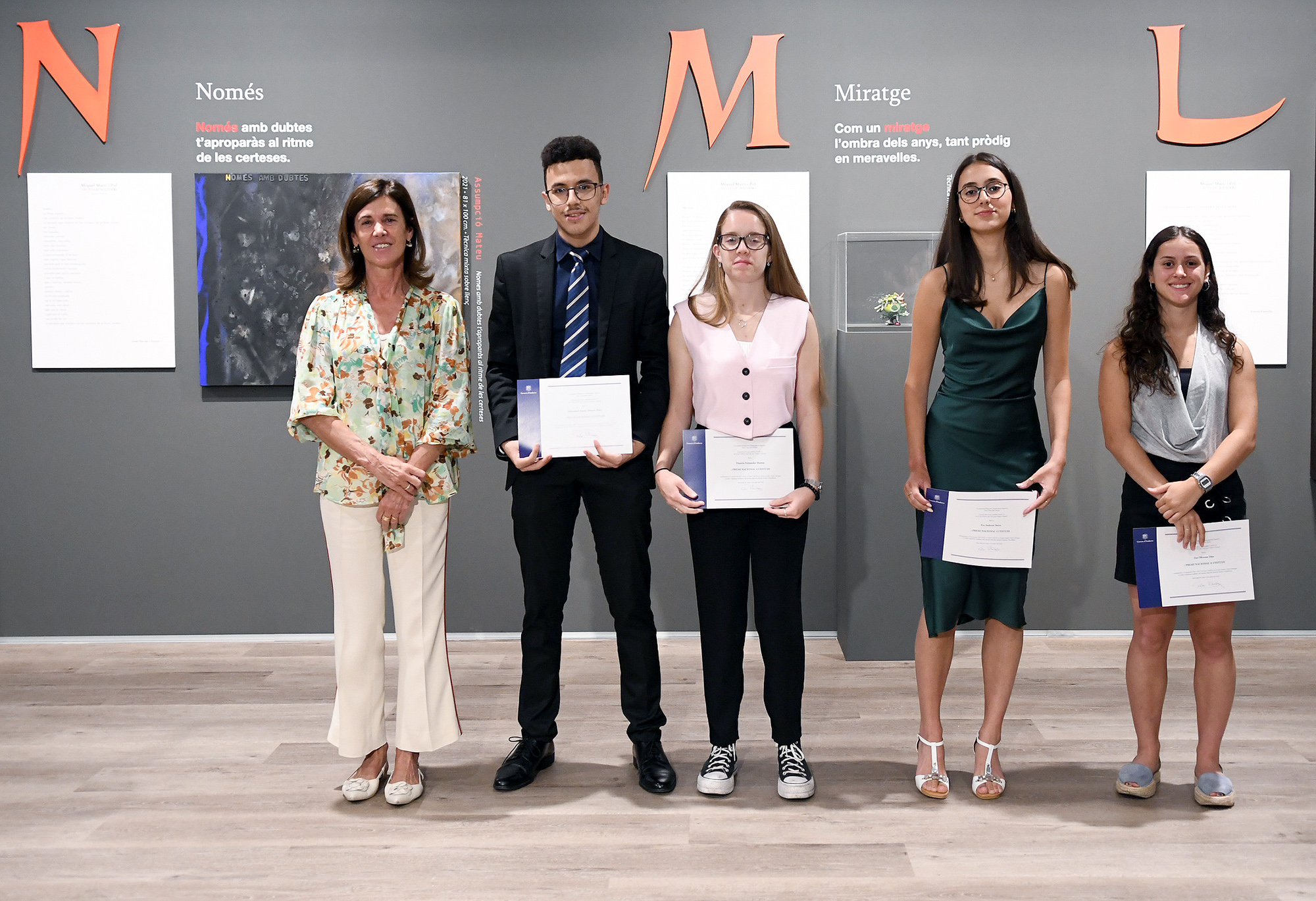 Reconeixement i Premi Nacional a l’Estudi als cinc millors estudiants de batxillerat i batxillerat professional