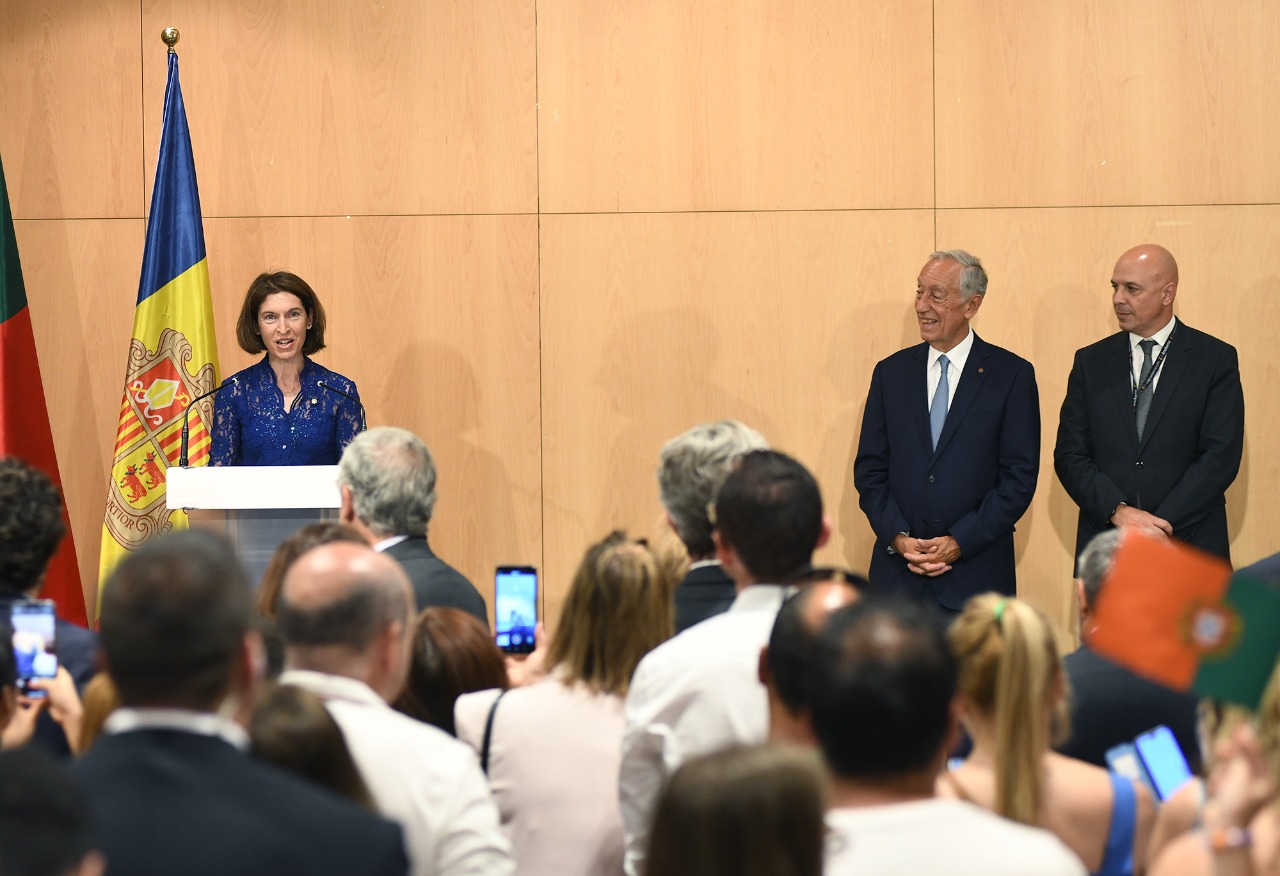 La ministra Maria Ubach rep a Andorra al president de la República de Portugal, Marcelo Rebelo de Sousa