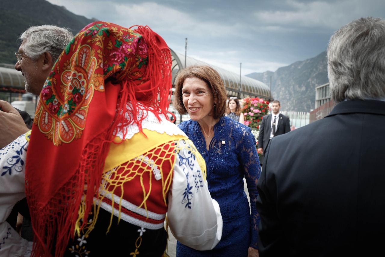 La ministra Maria Ubach rep a Andorra al president de la República de Portugal, Marcelo Rebelo de Sousa