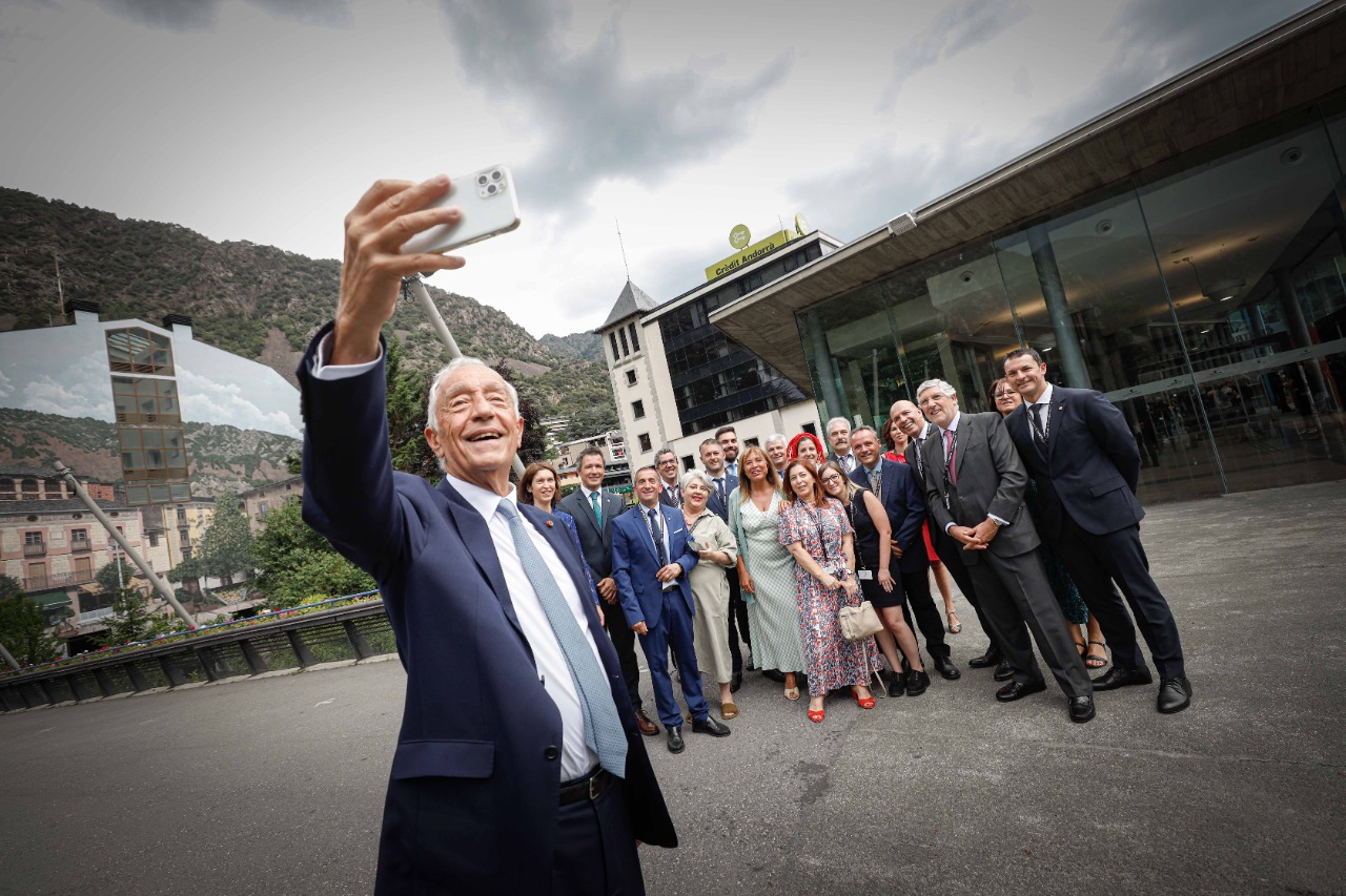 La ministra Maria Ubach rep a Andorra al president de la República de Portugal, Marcelo Rebelo de Sousa